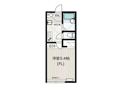 プラナス東白楽(1K/2階)の間取り写真