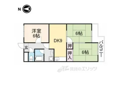 第3サンコウハイツ(3DK/4階)の間取り写真