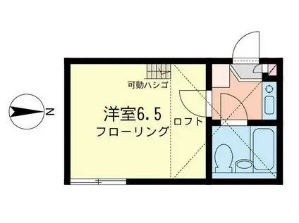 ネオステージ大倉山B棟(1K/2階)の間取り写真