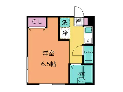 フラットエリーズ(1K/1階)の間取り写真