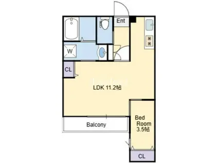 GRACIM1(1LDK/2階)の間取り写真