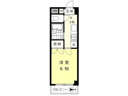 グランコート赤塚弐番館(1K/3階)の間取り写真