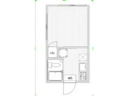 千里コーポ(1K/2階)の間取り写真