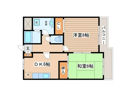 セルブランS(2DK/3階)の間取り写真