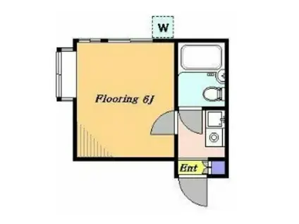 レオパレス大原(1K/1階)の間取り写真