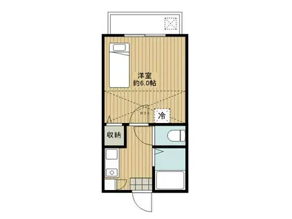 大分レジデンス(1K/2階)の間取り写真