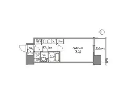 エスリード栄イーストスクエア(1K/6階)の間取り写真