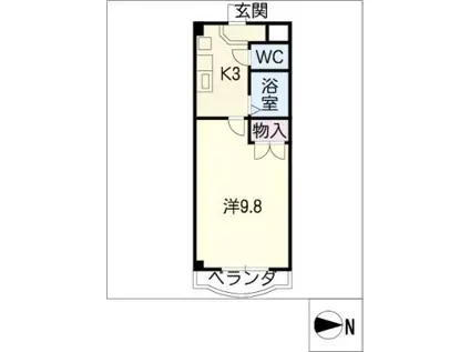 第5松波ビル東館(1K/2階)の間取り写真