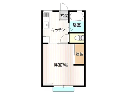 サンシティ愛宕(1K/2階)の間取り写真