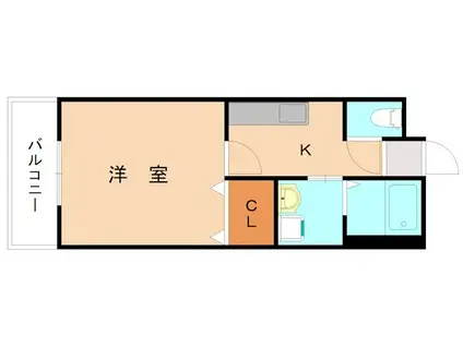 ミーナ清水(1K/5階)の間取り写真
