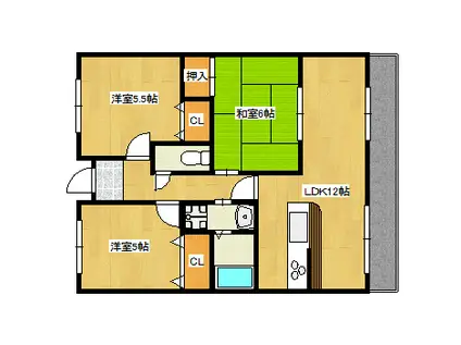 REIWA宝塚(3LDK/1階)の間取り写真