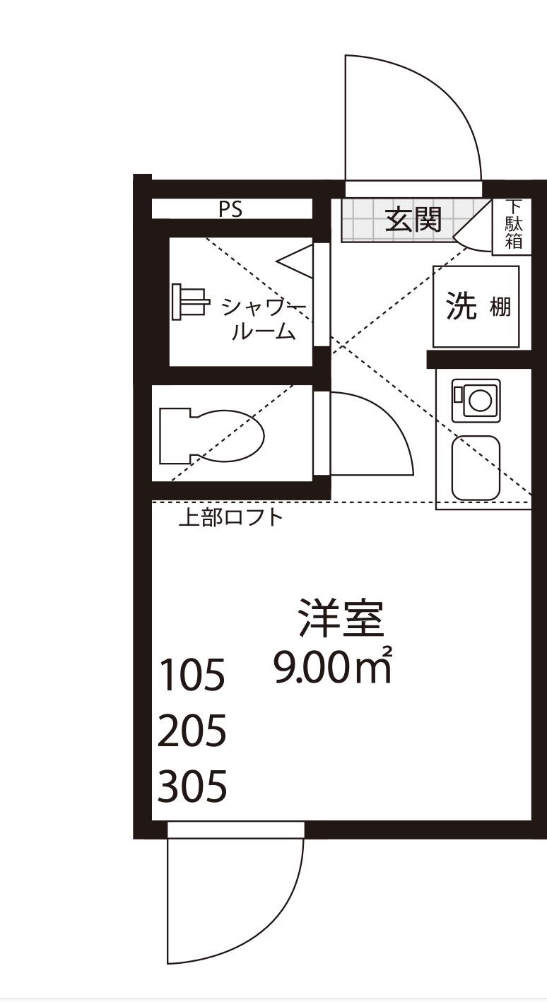 スマイエ北新宿(ワンルーム/2階)の間取り写真