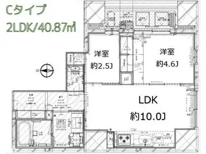 ガーデンザヴィス木場(2LDK/5階)の間取り写真