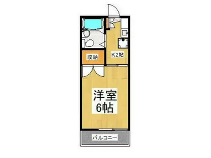 第一コーポ市瀬(1K/1階)の間取り写真