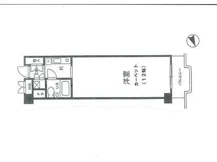 ソフィア六本木(ワンルーム/2階)の間取り写真