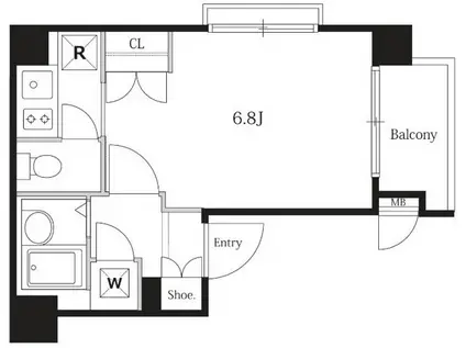 LASANTE広尾 ラサンテ広尾(1K/8階)の間取り写真