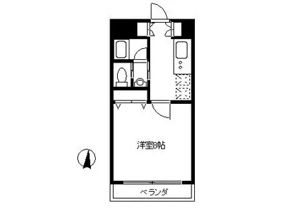 フレンディ茅ヶ崎(1K/2階)の間取り写真