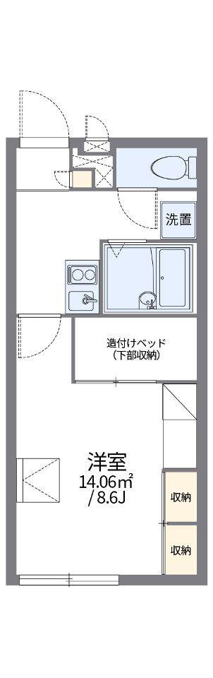 レオパレスセレッソセカンド(1K/1階)の間取り写真