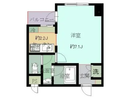 コーポ向島(ワンルーム/4階)の間取り写真