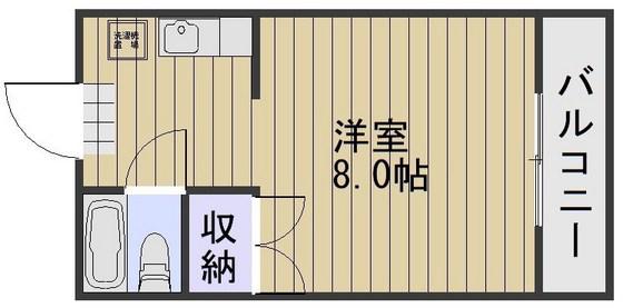 メゾン奥田南(1K/3階)の間取り写真