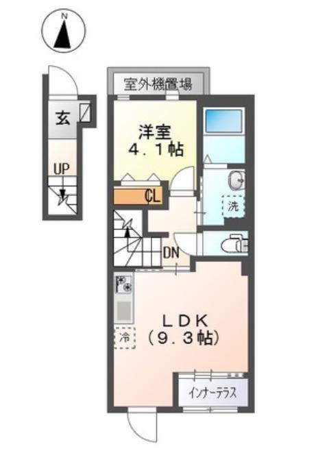 ヒルステージ野方(1LDK/2階)の間取り写真