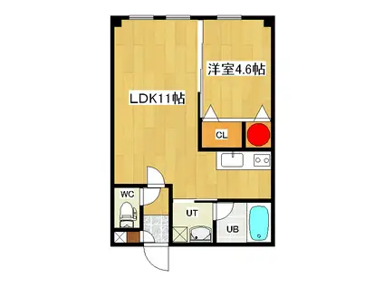 リアルスウィート三軒茶屋(1K/5階)の間取り写真