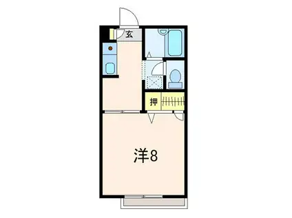 ハイツサンフラワー(1K/2階)の間取り写真