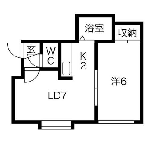 プチハウスCOCO(1LDK/3階)の間取り写真