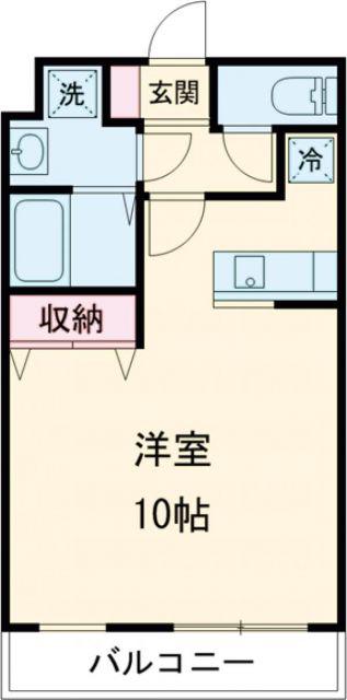 ステージア・M(ワンルーム/3階)の間取り写真