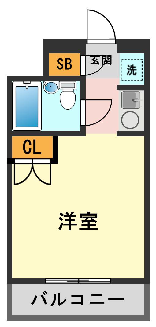 トップ金町(1K/3階)の間取り写真