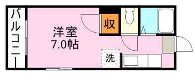 アビターレ新屋敷(ワンルーム/4階)の間取り写真