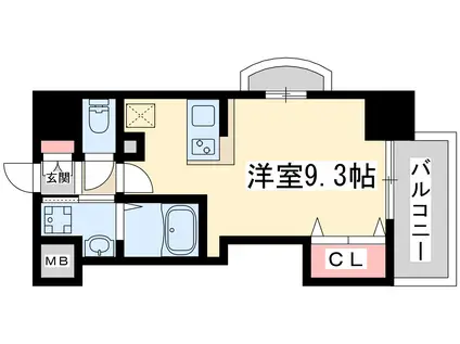 ラグゼ新大阪4(ワンルーム/3階)の間取り写真