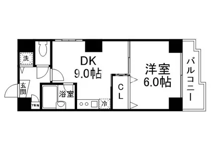 サンモリタ(1LDK/2階)の間取り写真