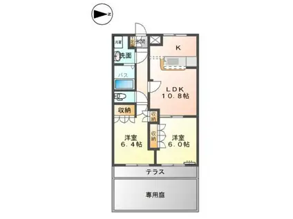 レジェンド(2LDK/1階)の間取り写真