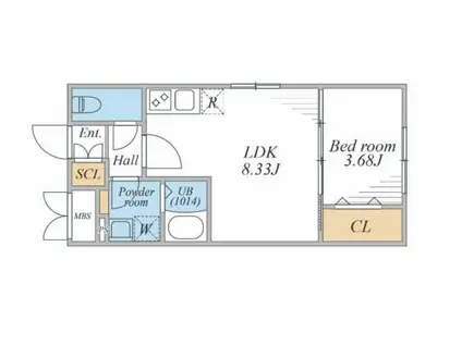 LEGALAND文京千石(1LDK/4階)の間取り写真