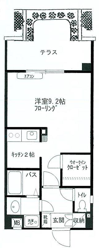 アム・フルス壱番館(1K/1階)の間取り写真