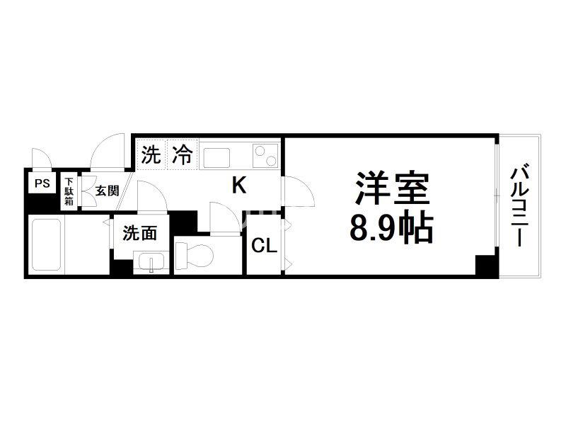 SUMIKARESIDENCE宇治(1K/3階)の間取り写真