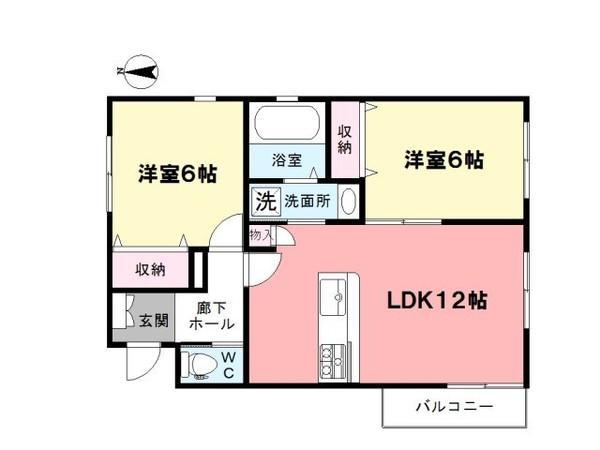 WILLSAKURA(2LDK/1階)の間取り写真