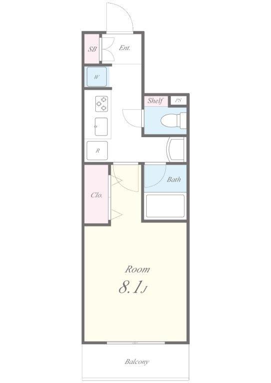 CASA ESTRELLA(1K/3階)の間取り写真