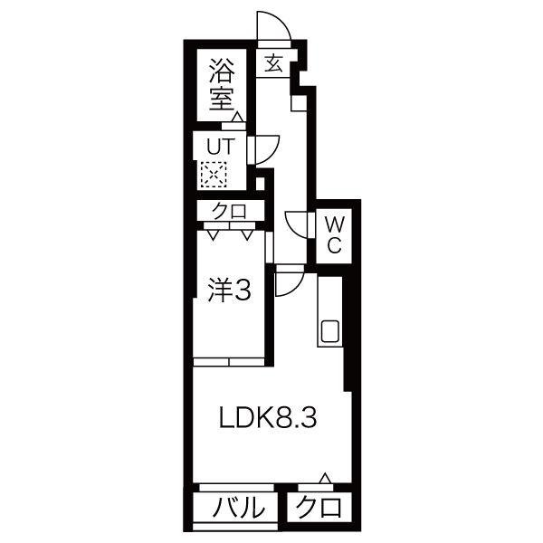 LAUNCH BOX(1LDK/1階)の間取り写真