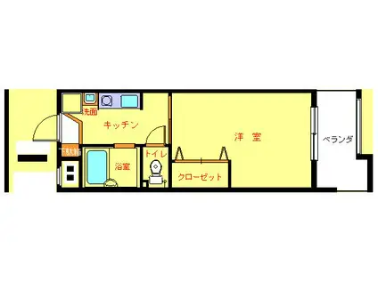 スカイハイツ石黒(1K/7階)の間取り写真