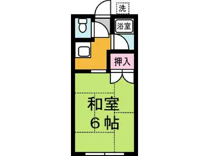 コーポ山文2(1K/1階)の間取り写真
