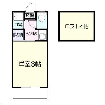 MJらいず加納(1K/1階)の間取り写真