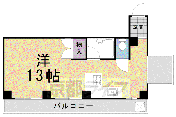アレックス岩倉VII(ワンルーム/5階)の間取り写真