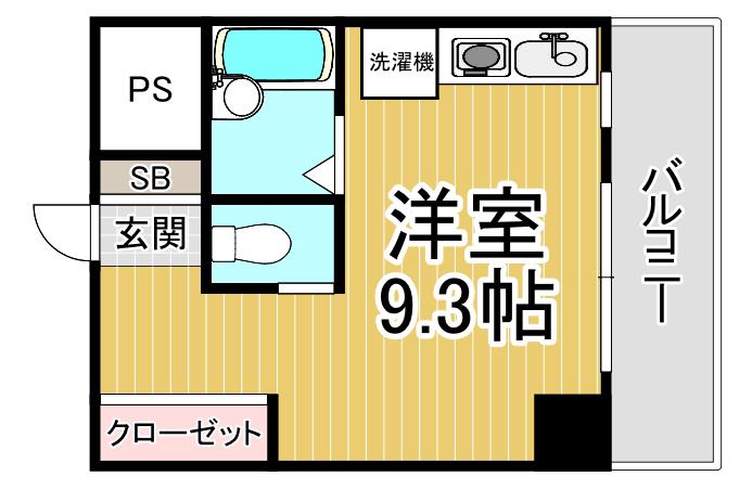 キングコーポラスⅡ(ワンルーム/3階)の間取り写真