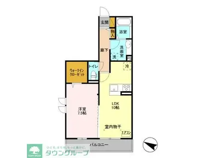 ソラーレ壱番館(1LDK/3階)の間取り写真