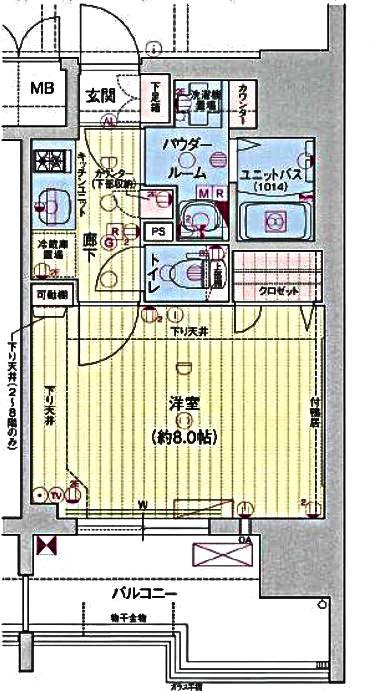 プレサンス丸の内雅風(1K/2階)の間取り写真