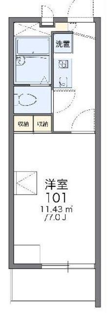 レオパレス13STONEI(1K/2階)の間取り写真