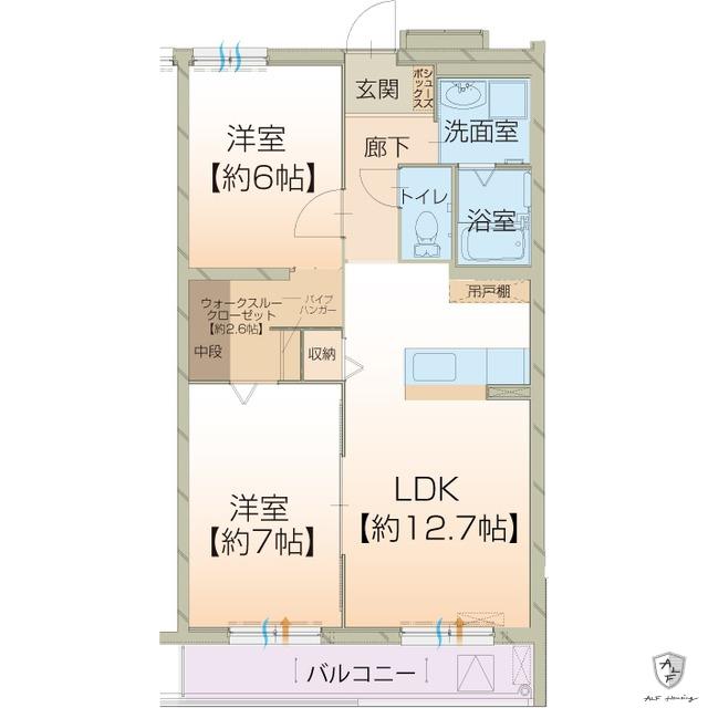 CUARTO GISHOU(2LDK/1階)の間取り写真