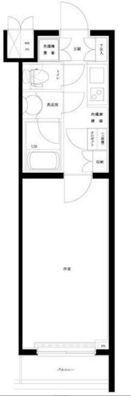 ルーブル祐天寺(1K/3階)の間取り写真